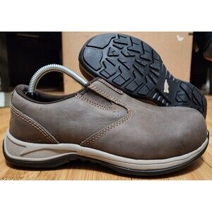Red Wing Shoes 2308 Women’s Size 5 D Brown Safety Toe Leather Work MOC Slip On
